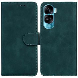 For Honor 90 Lite Skin Feel Pure Color Flip Leather Phone Case(Green)