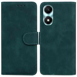 For Honor X5 Plus / Play 40C Skin Feel Pure Color Flip Leather Phone Case(Green)