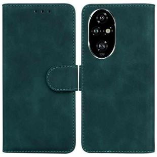 For Honor 200 Pro 5G Skin Feel Pure Color Flip Leather Phone Case(Green)