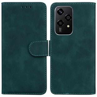 For Honor 200 Lite Global Skin Feel Pure Color Flip Leather Phone Case(Green)