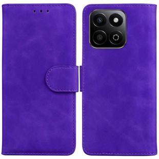 For Honor Play 60 Plus Skin Feel Pure Color Flip Leather Phone Case(Purple)