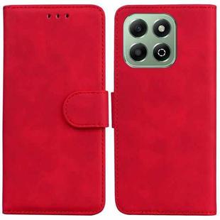 For Honor X6b Skin Feel Pure Color Flip Leather Phone Case(Red)