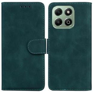 For Honor X6b Skin Feel Pure Color Flip Leather Phone Case(Green)