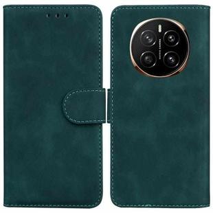 For Honor Magic7 Skin Feel Pure Color Flip Leather Phone Case(Green)