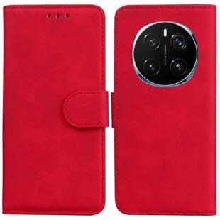 For Honor Magic7 Pro Skin Feel Pure Color Flip Leather Phone Case(Red)