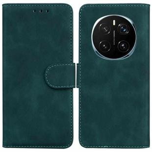 For Honor Magic7 Pro Skin Feel Pure Color Flip Leather Phone Case(Green)