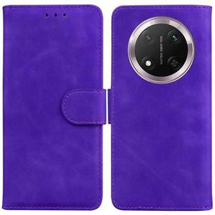 For Honor X9c Skin Feel Pure Color Flip Leather Phone Case(Purple)