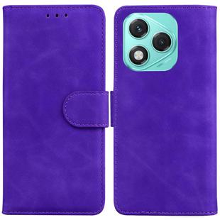 For Honor 400 Lite Skin Feel Pure Color Flip Leather Phone Case(Purple)