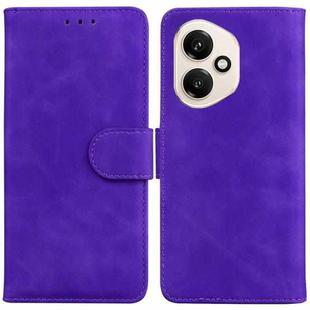 For Honor 400 Global 156.5mm Skin Feel Pure Color Flip Leather Phone Case(Purple)