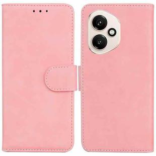 For Honor 400 Global 156.5mm Skin Feel Pure Color Flip Leather Phone Case(Pink)