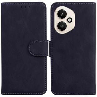 For Honor 400 Global 156.5mm Skin Feel Pure Color Flip Leather Phone Case(Black)