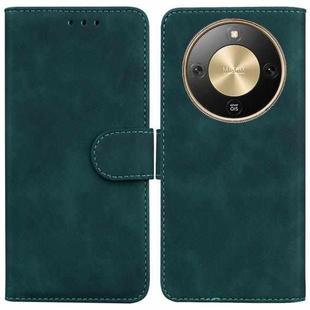 For Honor X70 5G Skin Feel Pure Color Flip Leather Phone Case(Green)