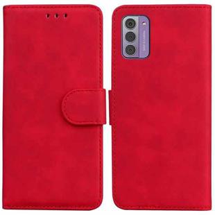 For Nokia G42 Skin Feel Pure Color Flip Leather Phone Case(Red)