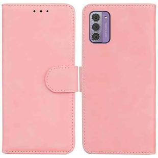 For Nokia G42 Skin Feel Pure Color Flip Leather Phone Case(Pink)