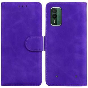 For Nokia XR21 Skin Feel Pure Color Flip Leather Phone Case(Purple)