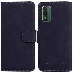 For Nokia XR21 Skin Feel Pure Color Flip Leather Phone Case(Black)