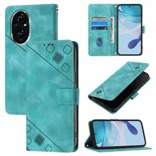 For Honor 200 Skin-feel Embossed Leather Phone Case(Green)