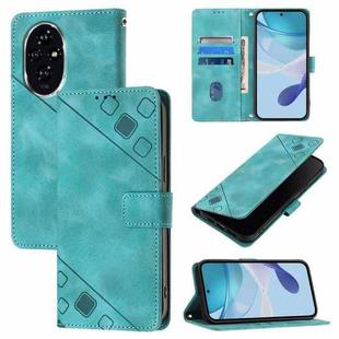 For Honor 200 Pro Skin-feel Embossed Leather Phone Case(Green)