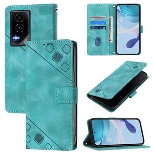 For Honor GT Skin-feel Embossed Leather Phone Case(Green)