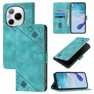 For Honor Power 5G Skin-feel Embossed Leather Phone Case(Green)