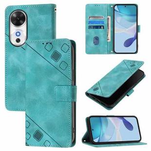 For Honor Play 60 5G Skin-feel Embossed Leather Phone Case(Green)