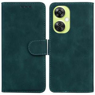 For OnePlus Nord CE 3 Lite/Nord N30 Skin Feel Pure Color Flip Leather Phone Case(Green)