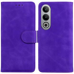 For OnePlus Nord CE4 5G Skin Feel Pure Color Flip Leather Phone Case(Purple)