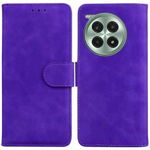 For OnePlus Ace 3 Pro Skin Feel Pure Color Flip Leather Phone Case(Purple)