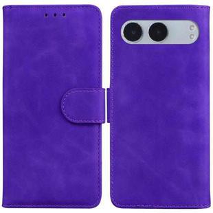 For OnePlus Nord 4 Skin Feel Pure Color Flip Leather Phone Case(Purple)