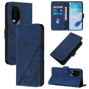 For Honor GT Crossbody 3D Embossed Flip Leather Phone Case(Blue)