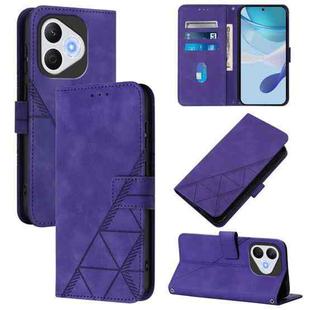 For Honor 400 Lite Global Crossbody 3D Embossed Flip Leather Phone Case(Purple)
