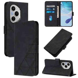 For Honor 400 Pro Global 160.8mm Crossbody 3D Embossed Flip Leather Phone Case(Black)