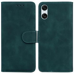 For Sony Xperia 5 VI Skin Feel Pure Color Flip Leather Phone Case(Green)