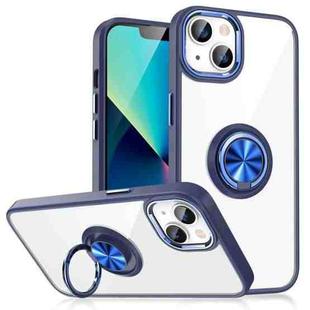 Ring Holder TPU Acrylic Phone Case For iPhone 15 Plus(Blue)