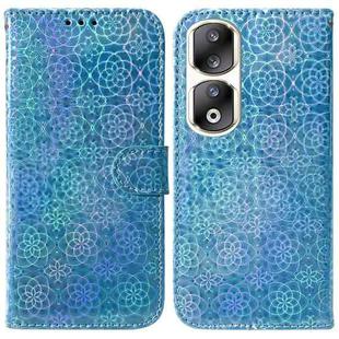 For Honor 90 Pro Colorful Magnetic Buckle Leather Phone Case(Blue)