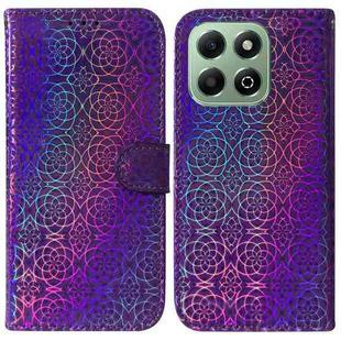 For Honor X6b Colorful Magnetic Buckle Leather Phone Case(Purple)