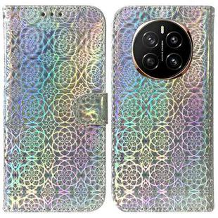 For Honor Magic7 Colorful Magnetic Buckle Leather Phone Case(Silver)