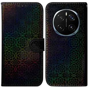 For Honor Magic7 Pro Colorful Magnetic Buckle Leather Phone Case(Black)