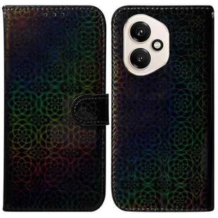For Honor 400 Global 156.5mm Colorful Magnetic Buckle Leather Phone Case(Black)