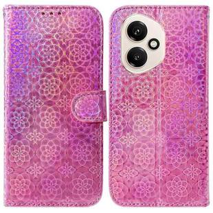 For Honor 400 Global 156.5mm Colorful Magnetic Buckle Leather Phone Case(Pink)