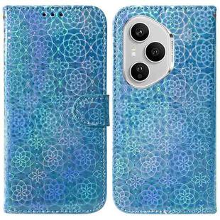 For Honor 400 Pro Global 160.8mm Colorful Magnetic Buckle Leather Phone Case(Blue)