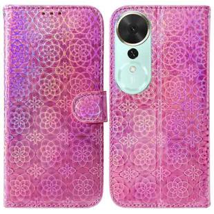 For Honor Play 70 Plus Colorful Magnetic Buckle Leather Phone Case(Pink)