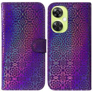 For OnePlus Nord CE 3 Lite/Nord N30 Colorful Magnetic Buckle Leather Phone Case(Purple)