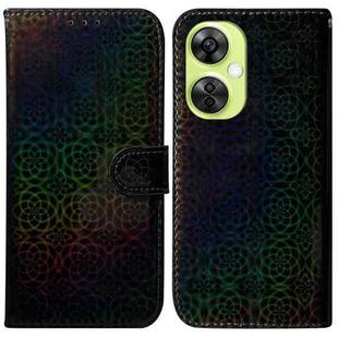 For OnePlus Nord CE 3 Lite/Nord N30 Colorful Magnetic Buckle Leather Phone Case(Black)