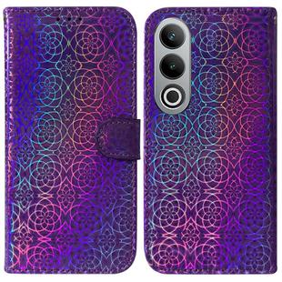 For OnePlus Nord CE4 5G Colorful Magnetic Buckle Leather Phone Case(Purple)