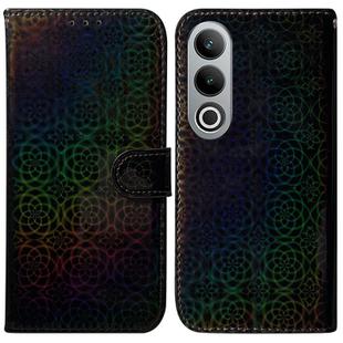 For OnePlus Nord CE4 5G Colorful Magnetic Buckle Leather Phone Case(Black)