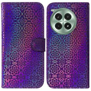 For OnePlus Ace 3 Pro Colorful Magnetic Buckle Leather Phone Case(Purple)