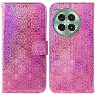 For OnePlus Ace 3 Pro Colorful Magnetic Buckle Leather Phone Case(Pink)