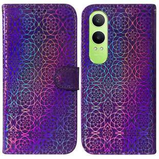 For OnePlus Nord CE4 Lite Colorful Magnetic Buckle Leather Phone Case(Purple)