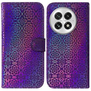 For OnePlus 13 Colorful Magnetic Buckle Leather Phone Case(Purple)